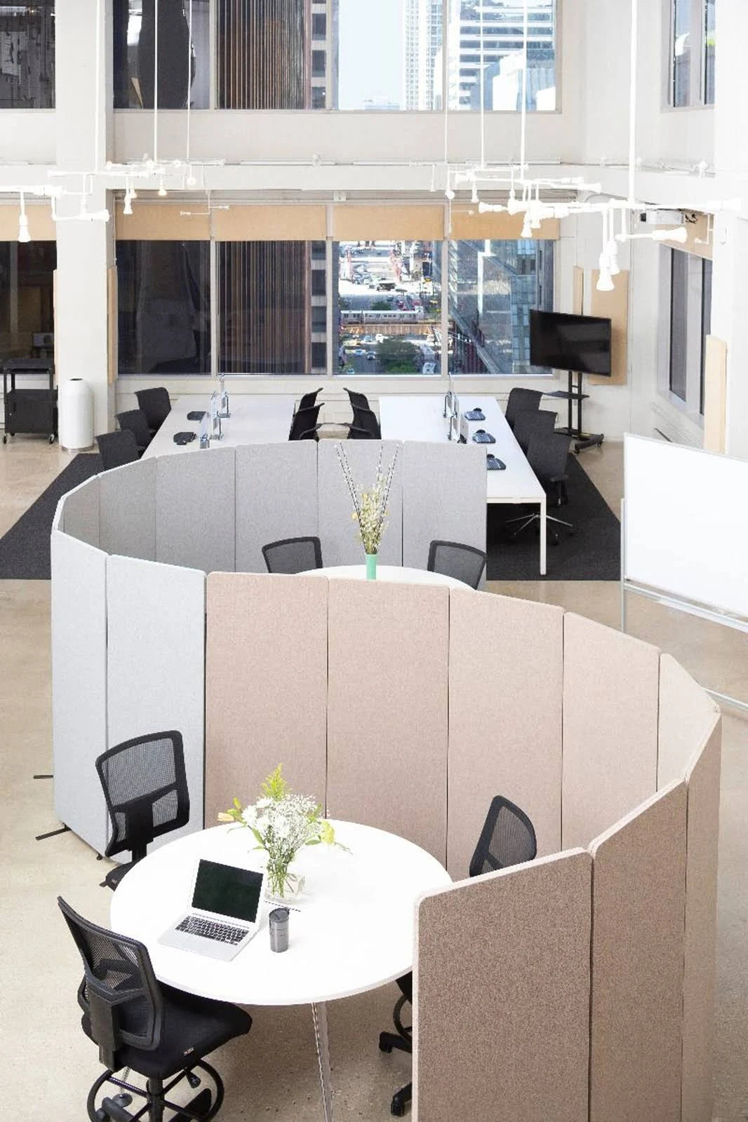3 Pack Acoustic Room Dividers in Slate Gray O686