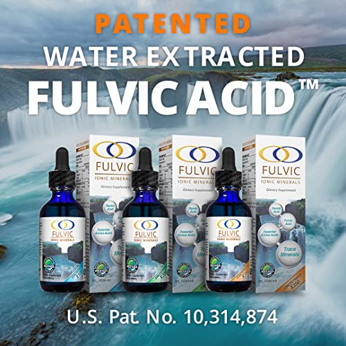 Fulvic Ionic Minerals X200 - BioActive Fulvic Acid, Humic Acid, Trace Minerals, Electrolytes & Essential Amino Acids - 5+ Month Supply D98308