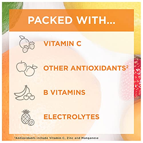 Raspberry Flavor Vitamin C Powder with Vitamin D, Zinc, Antioxidants and Electrolytes - 30 Count E209586