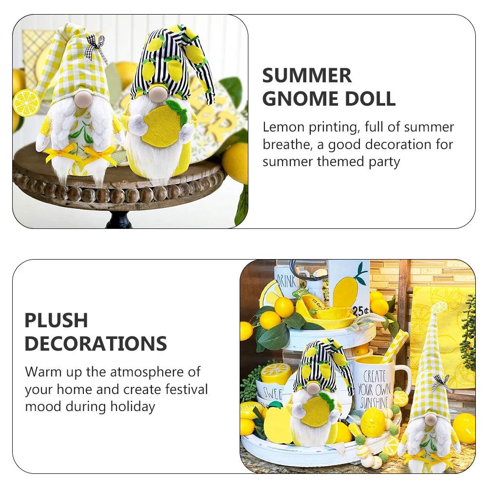 Lemon Faceless Gnome Doll Plush C763