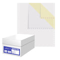 Carbonless Computer Paper 9-1/2x22 x 11x22 Blank Left & Right Perforated 2-Part White/Canary 15lb 92 Bright D341