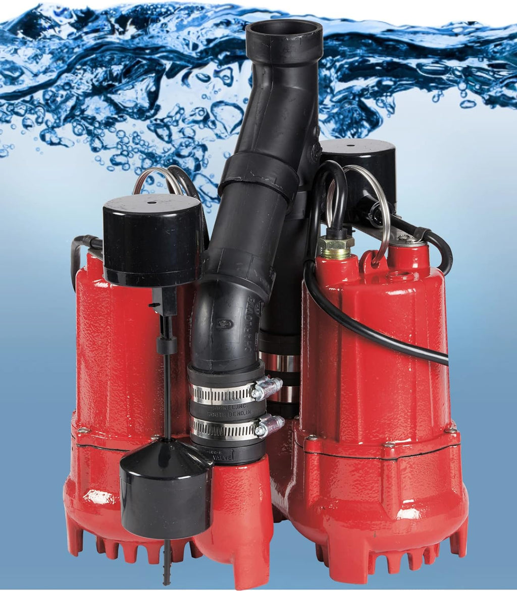 1/3 HP Dual Automatic Cast Iron Sump Pump System F838