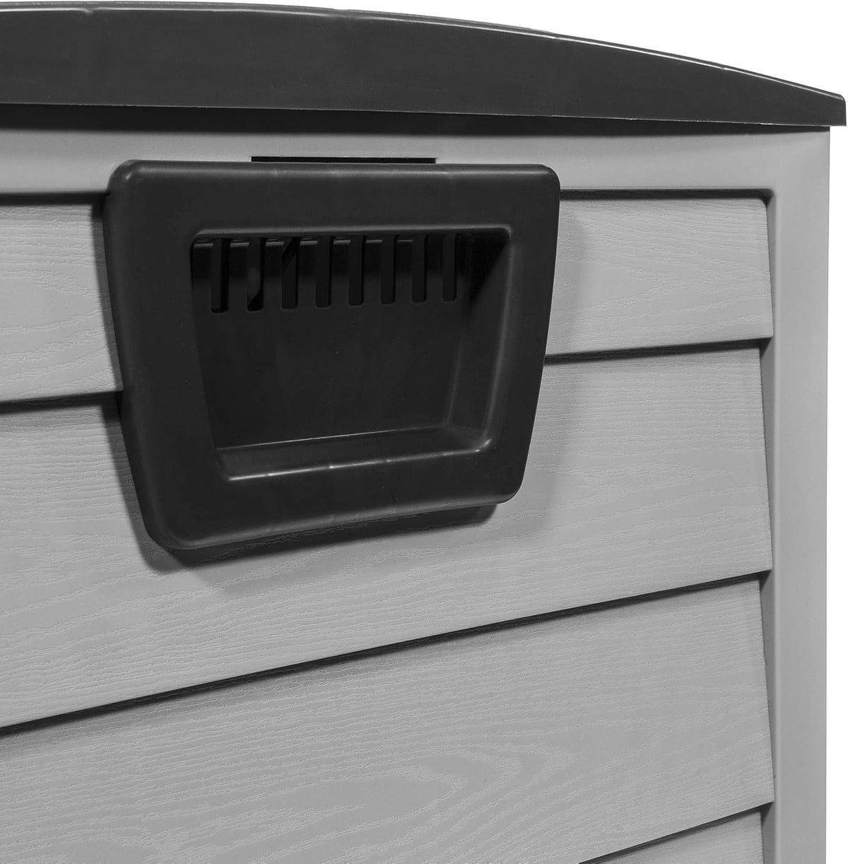 63 Gallon Deck Box with Built In Wheel Outdoor Storage Bench D456