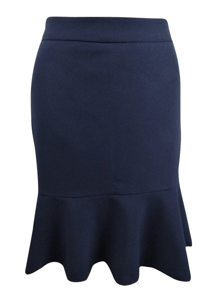 Navy Petite Flare-Hem Skirt Suit N276348
