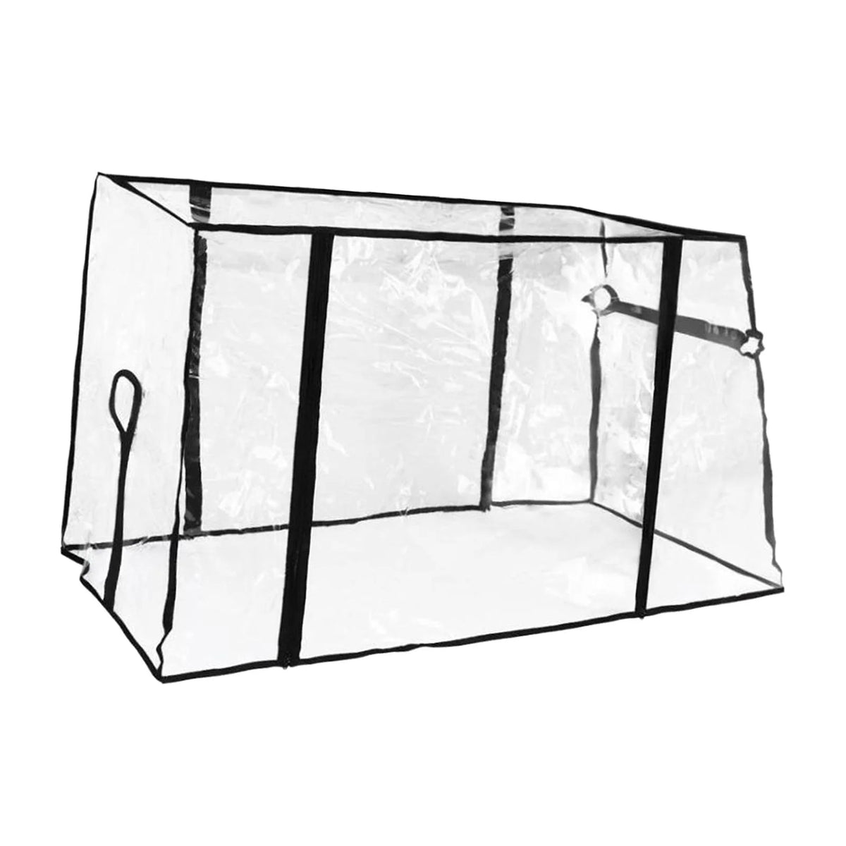 Collapsible Wagon Cart Waterproof Cover Canopy Transparent PVC 33x15.7x27.6inch Portable Dustproof Rainproof P222782