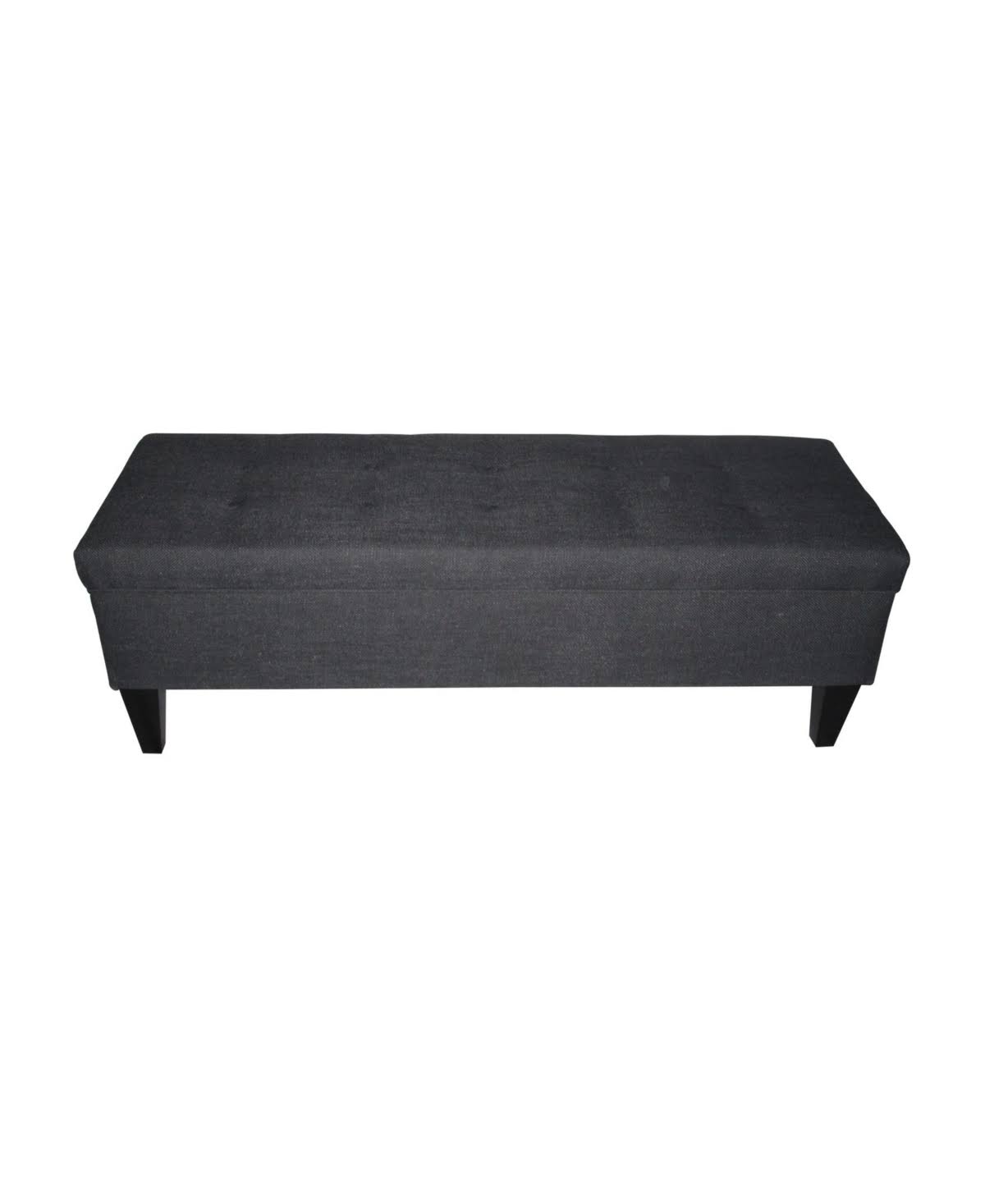 Charcoal Tufted Storage Bench Y946