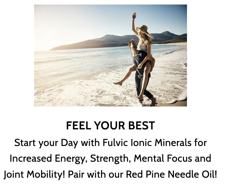 Fulvic Ionic Minerals X200 - BioActive Fulvic Acid, Humic Acid, Trace Minerals, Electrolytes & Essential Amino Acids - 5+ Month Supply D98308