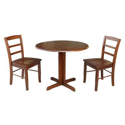 Solid Wood 3 Piece Dining Set U353