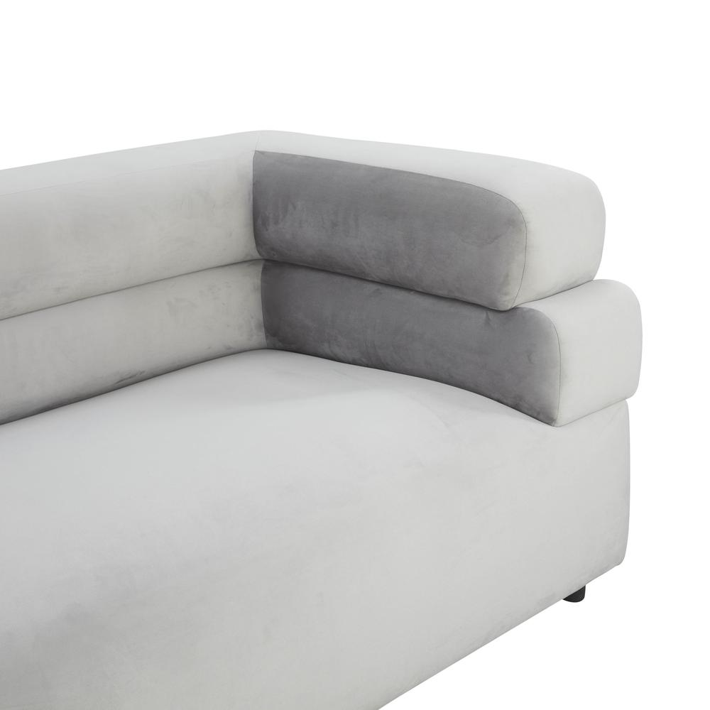 Light Grey Velvet Sofa H6640