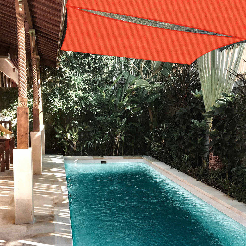 2 Pack 12x12 Ft 97% UV Block Square Sun Shade Sail HDPE Canopy H80181