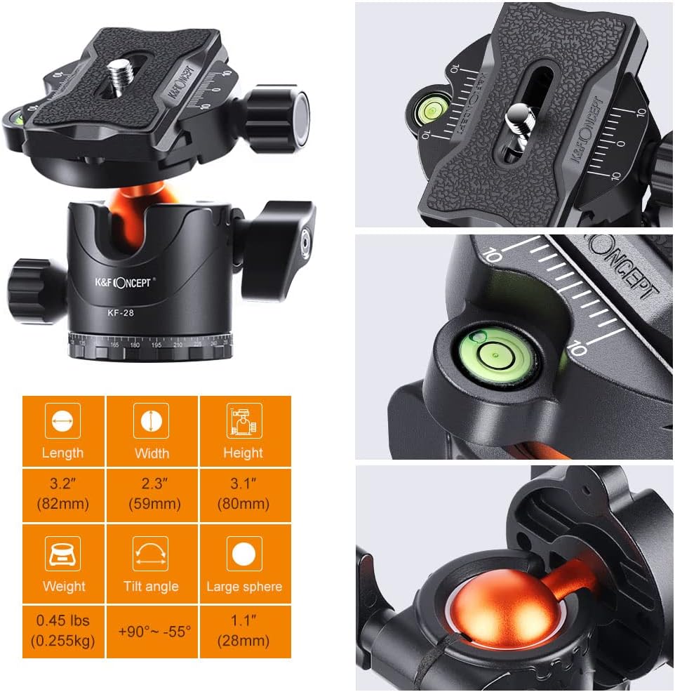 62 inch DSLR Camera Tripod with Monopod and Aluminum Alloy Quick Release Plate Y447