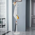 White 15-Hook Freestanding Metal Coat Rack M101