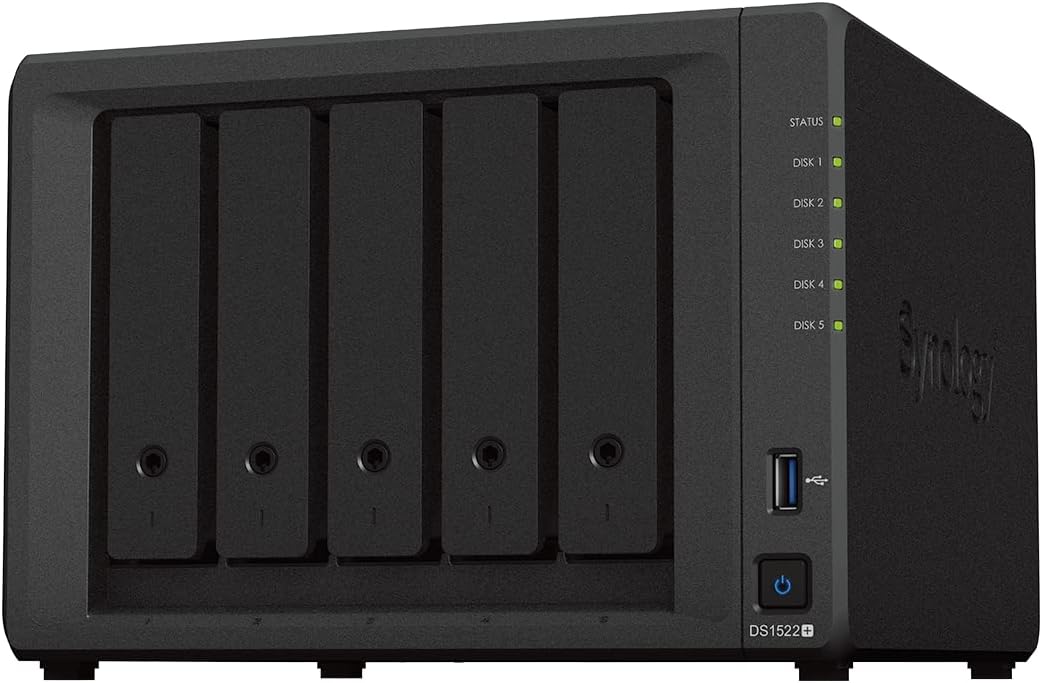 5-Bay DiskStation Black & Dual-Band Wi-Fi 6 Router 2.5Gbps Ethernet N9362