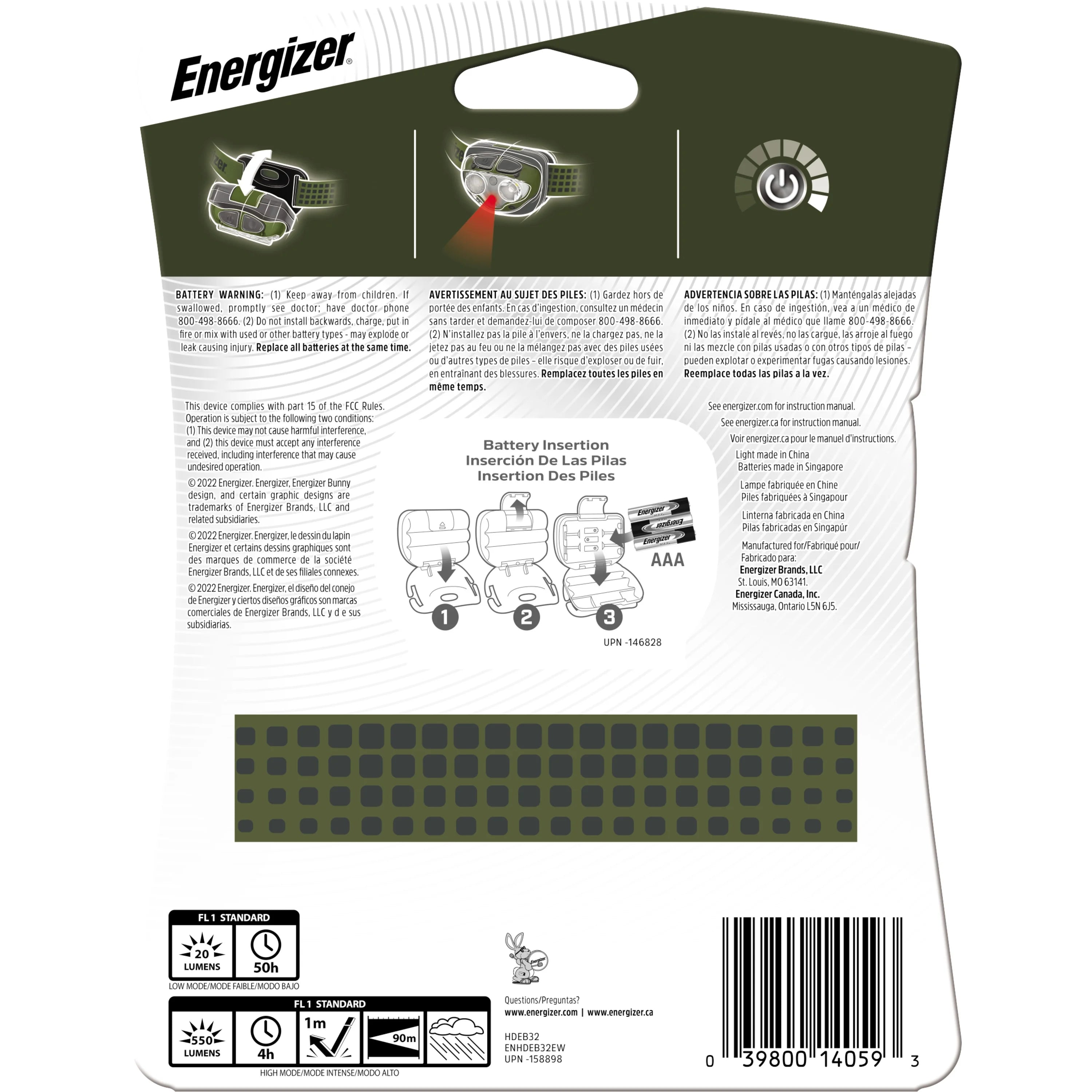 550 Lumen LED Headlamp V77848