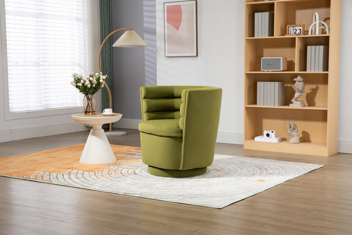 Swivel Barrel Chair with Storage U398