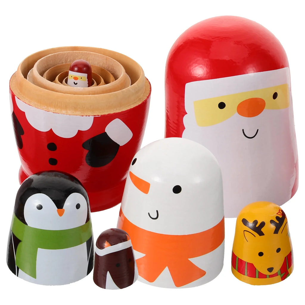 6pcs Handmade Wooden Matryoshka Dolls P160199