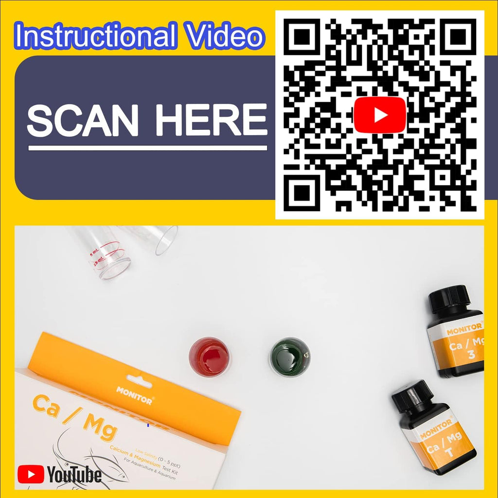 Monitor Calcium/Magnesium Low Salinity (0-5 PPT) Test KIT (120 Tests) Z313
