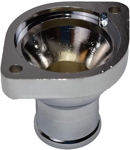 Straight Water Neck Thermostat Housing Chrome Aluminum Pack of 2 J461