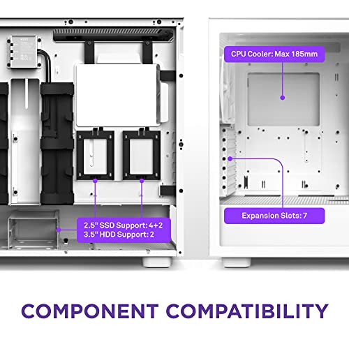 Black ATX Mid Tower PC Gaming Case with Tempered Glass Side Panel E68499