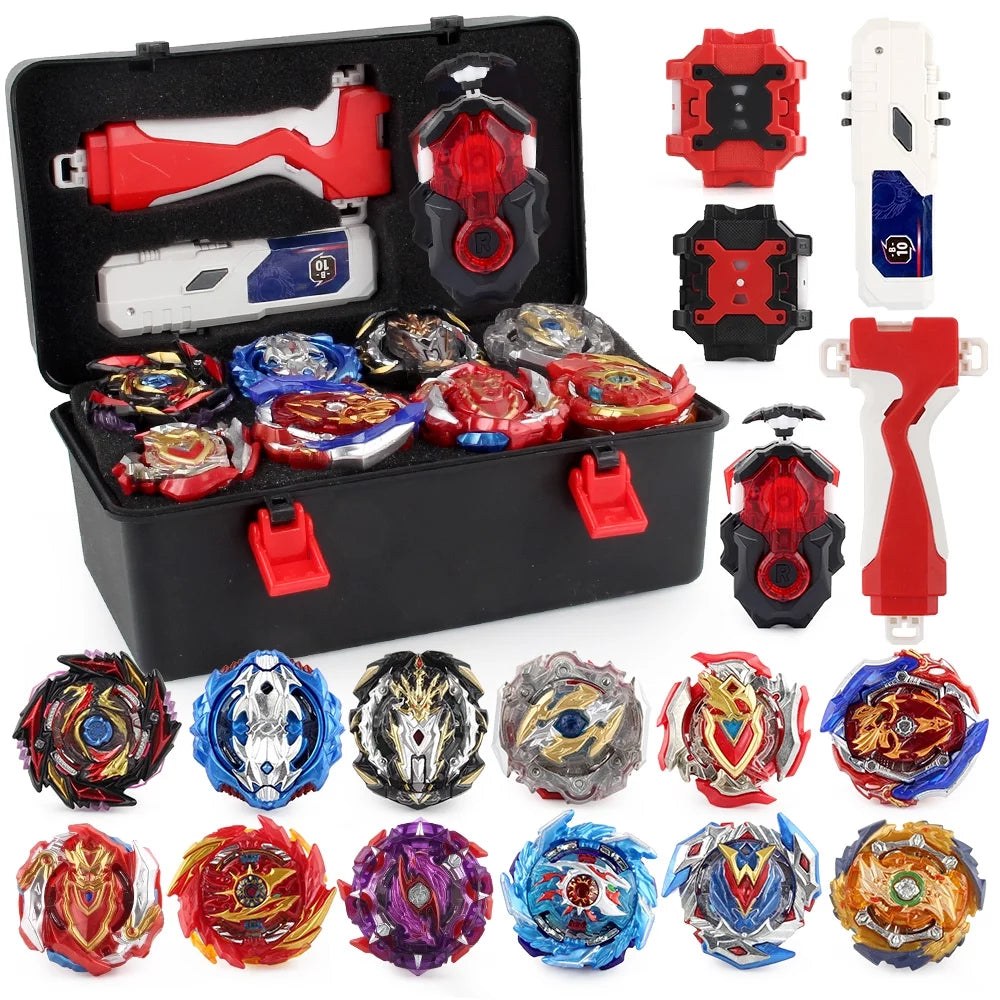 12 Pieces Bey Battling Top Blade Burst Gyro Toys with 4D Launcher Grip F170916