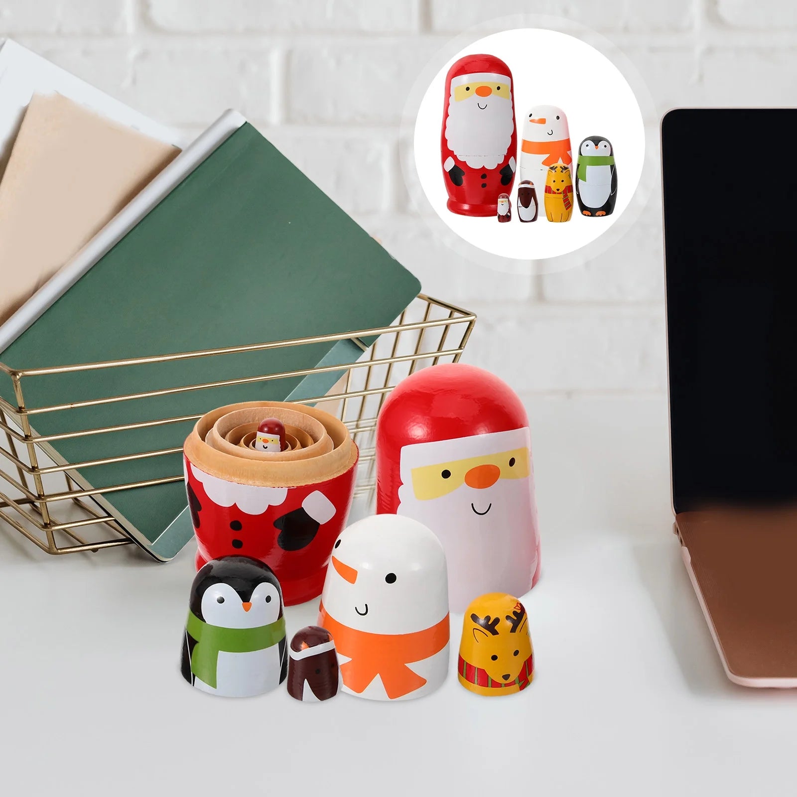 6pcs Handmade Wooden Matryoshka Dolls P160199