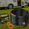 25' 50A RV Power Cord 6/3 + 8/1 AWG NEMA 14-50P to Bare Wire L771842