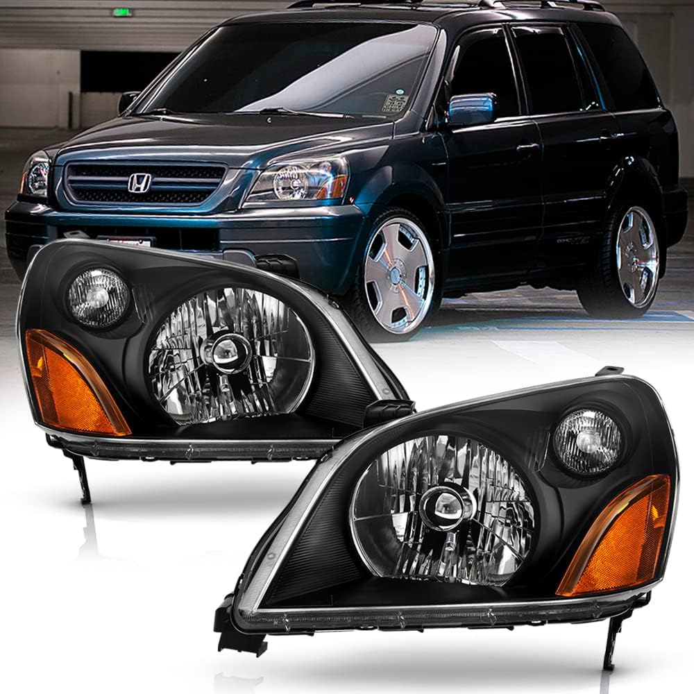 2003-2005 Honda Pilot Replacement Headlights Headlamps Driver Passenger Side T943