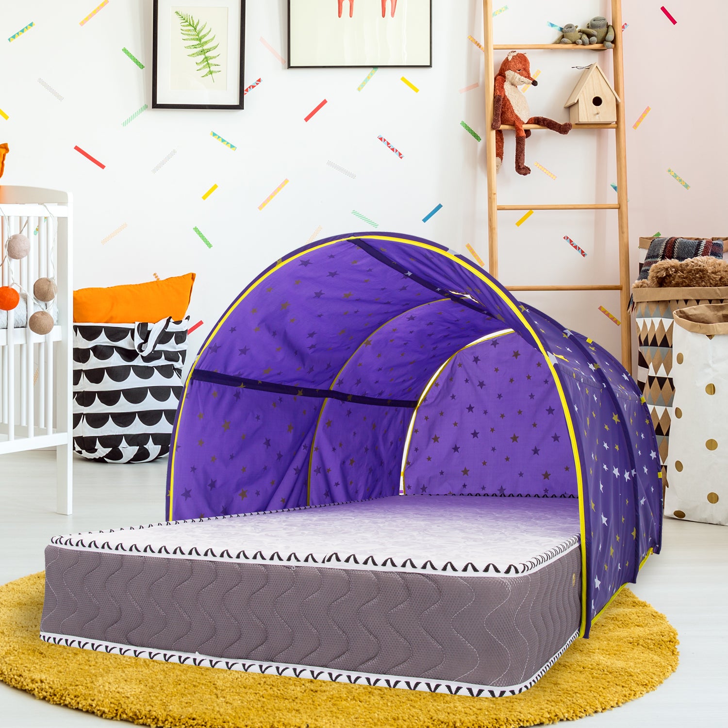 Purple Kids Playhouse Bed Tent Canopy L691