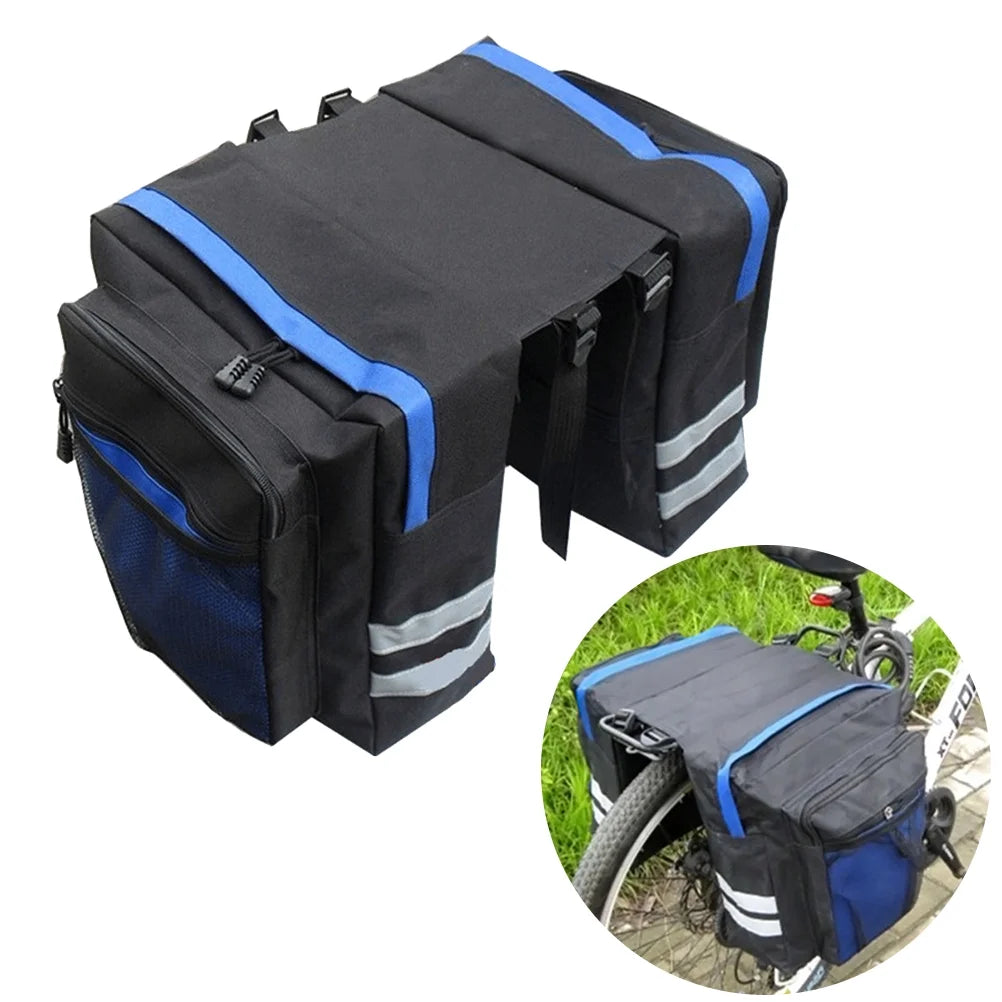 Blue Waterproof Cycling Rear Seat Bag Pannier R1089