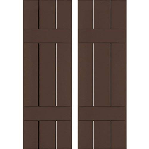 Real Wood Pine Board-n-Batten Shutters J606456