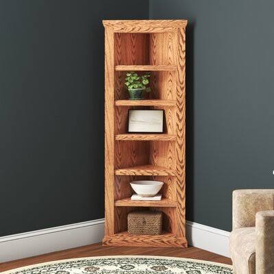 Golden Oak Corner Bookcase I778545