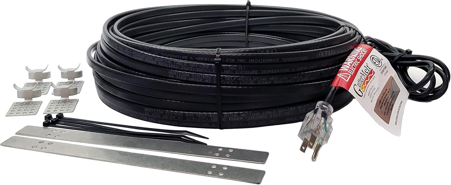 Roof & Gutter Snow Deicing Cable Kit (30 feet) Pack of 2 Q91917