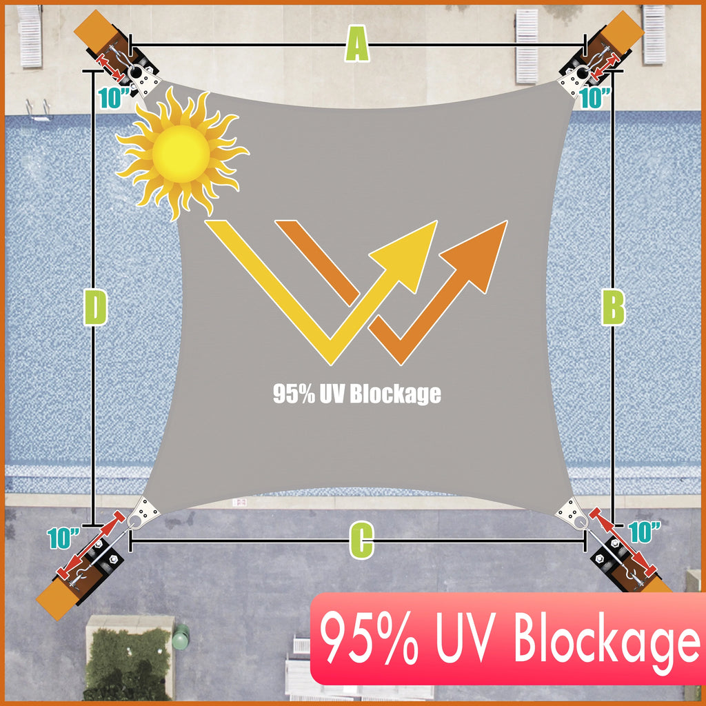 Grey Sun Shade Sail Canopy Awning F429