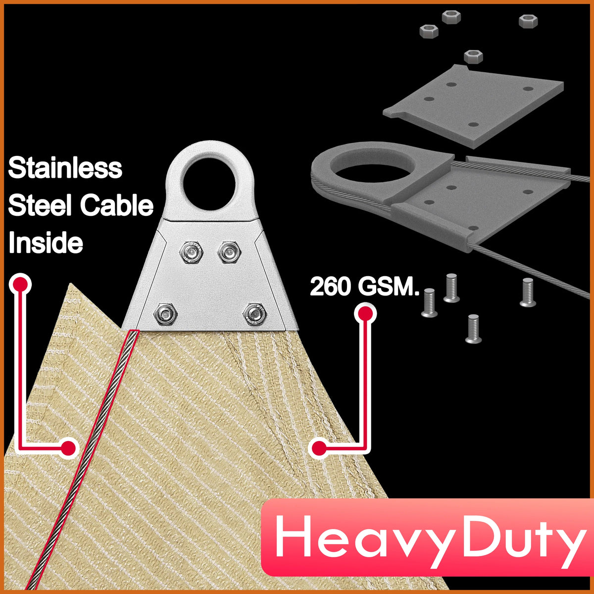 Grey Sun Shade Sail Canopy Awning F429
