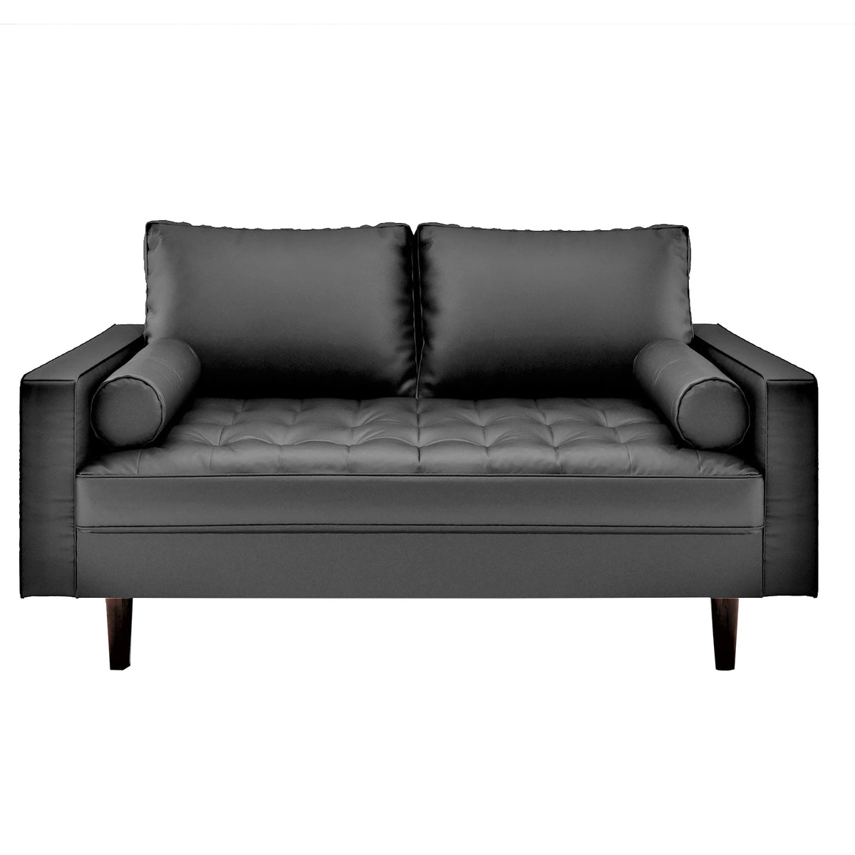 Mid-century Modern Loveseat Brown N7693