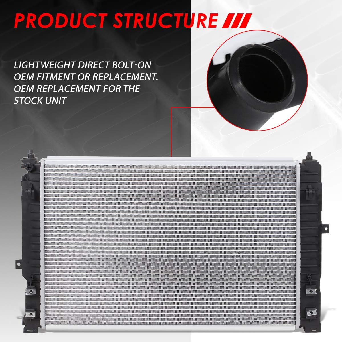 2-Row Aluminum Cooling Radiator L10044