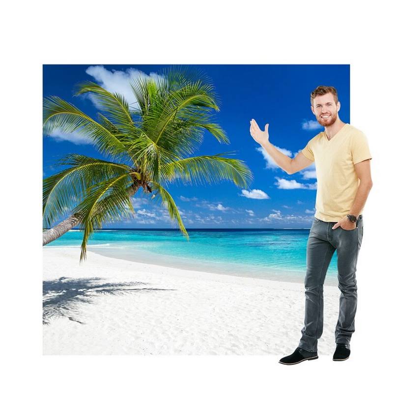 Tropical Beach Cardboard Cutout S857