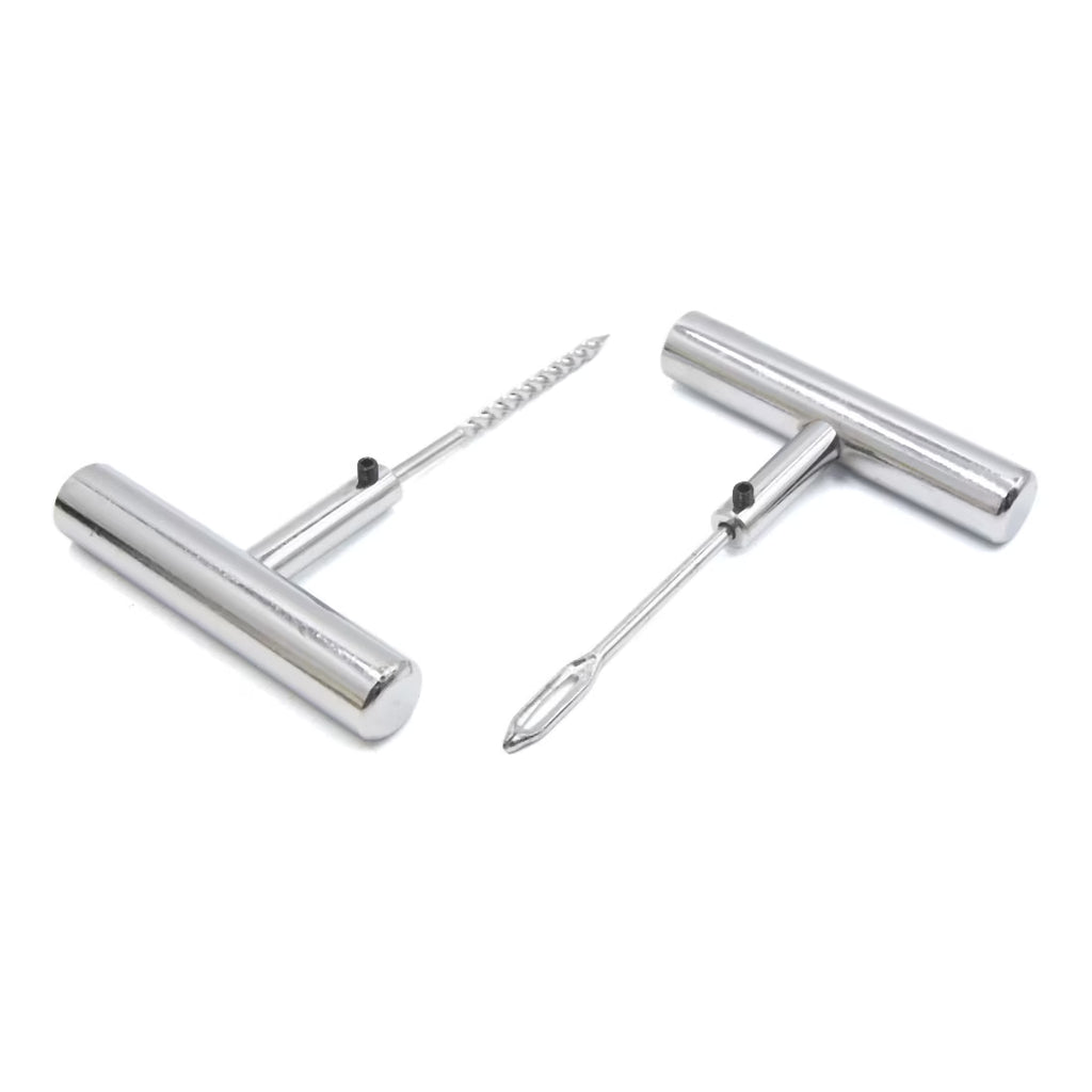 2pcs Stainless Steel T Handle Tubeless Tires Repair Tool Kit H44129