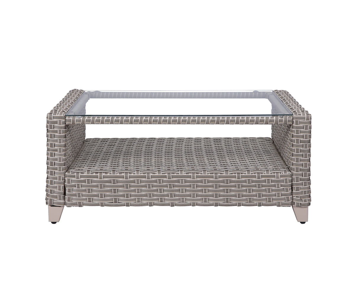 Gray Fabric Patio Sofa Set Z659