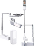 White Foldable Phone Holder with LED Light Stand and Remote, 51 inch, Pack of 2 P2046