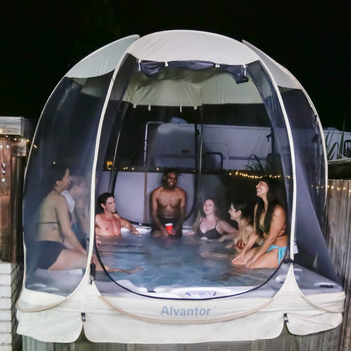 Beige 6'x6' Pop Up Screen House Tent C614611