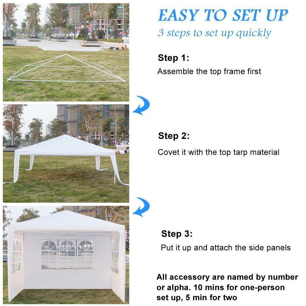 10'x10' Waterproof Canopy Tent with 3 Walls A141