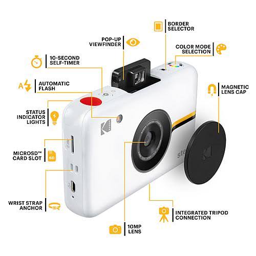 White Instant Print Camera M659452