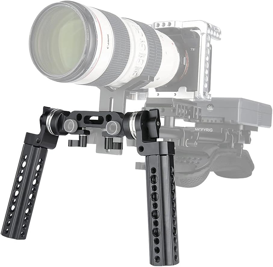 15mm Shoulder Rig Handle Kit Rosette Mount Grips for DSLR Camera Cinema Camcorder R7329