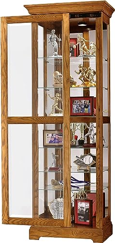Six Shelves Locking Slide Door Curio Cabinet E4732