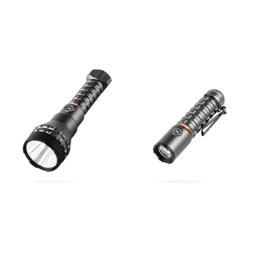Rechargeable LED Flashlight with 4 Light Modes, Storm Gray T418
