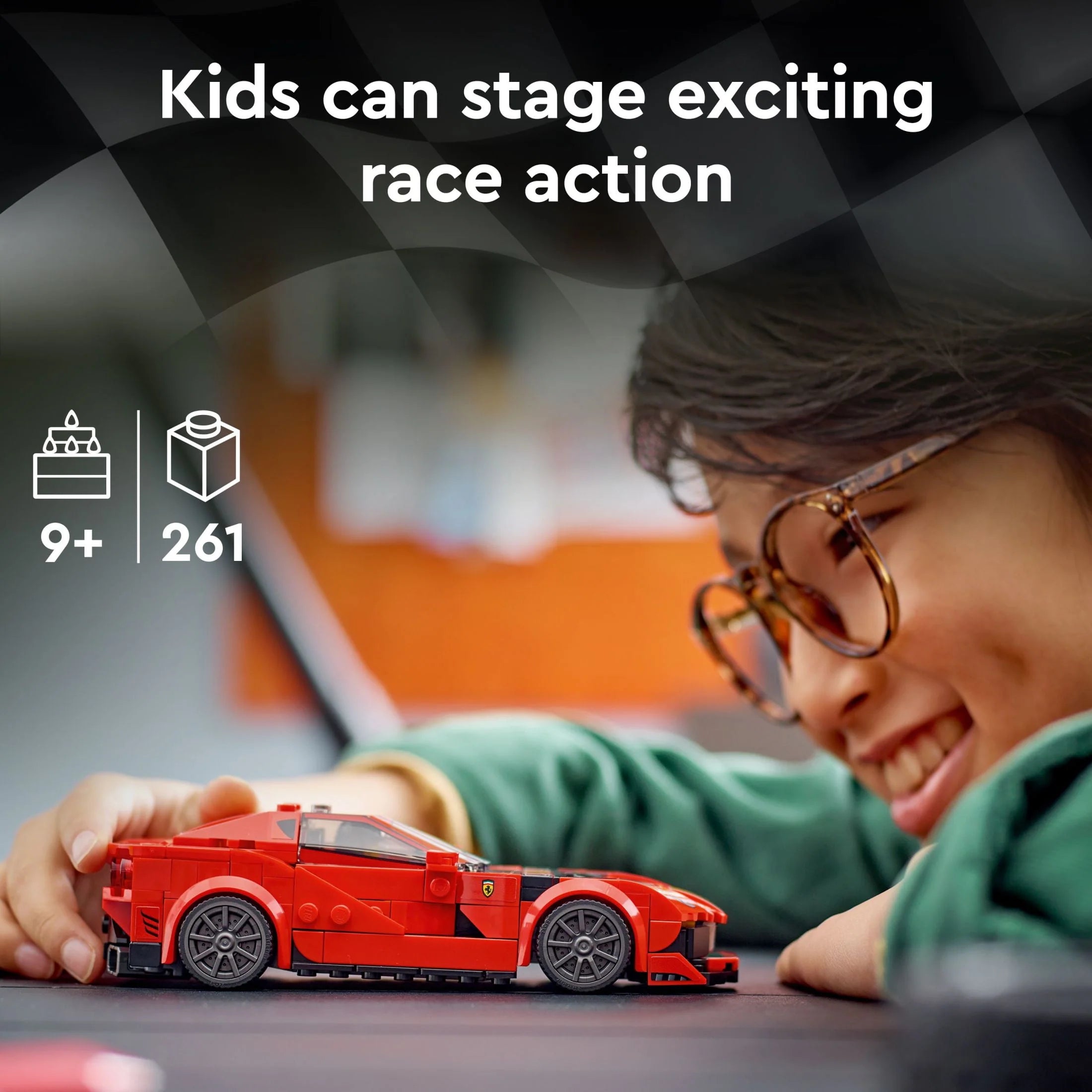 Sports Red Race Car Building Kit I317291