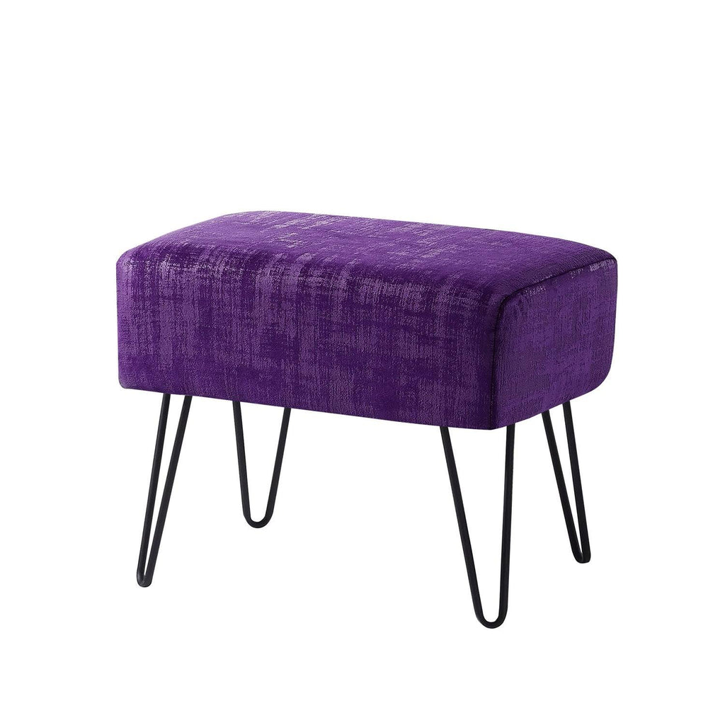 Textured Velvet Ottoman M18492