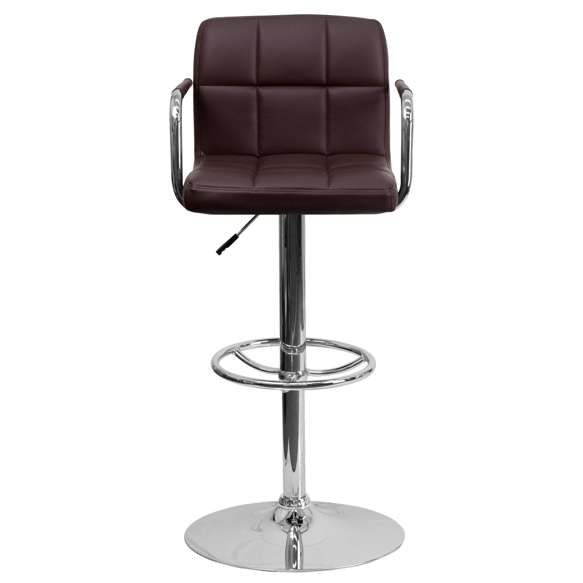 Yellow Adjustable Quilted Barstool G915