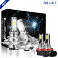 H4 High&Low Beam H11 Fog Light LED Headlight Bulb 6000K White 4x Z768609